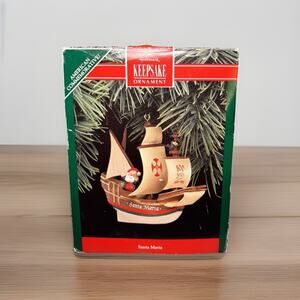 Hallmark Keepsake Ornament 1992 Santa Maria Ship 500 Years Columbus Boxed